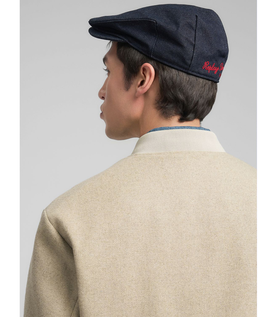 ウールブレンド バーシティ ボンバージャケット 詳細画像 ベージュ 7